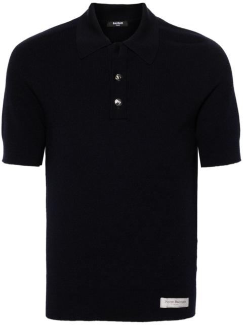 Balmain short-sleeve merino polo shirt
