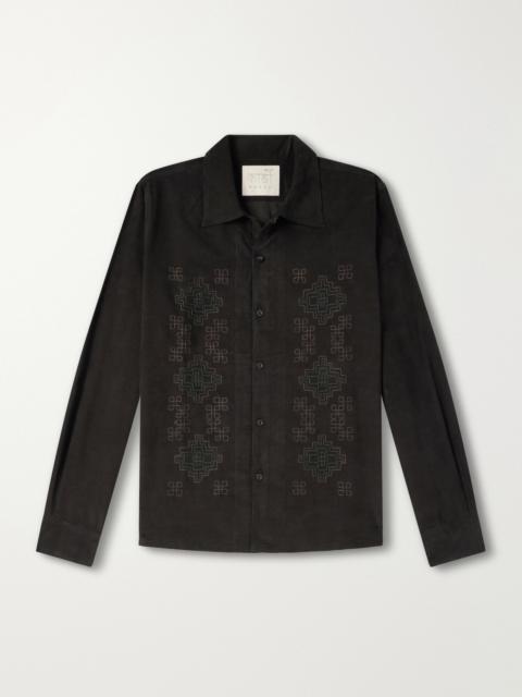 KARDO Chintan Embroidered Cotton-Corduroy Shirt