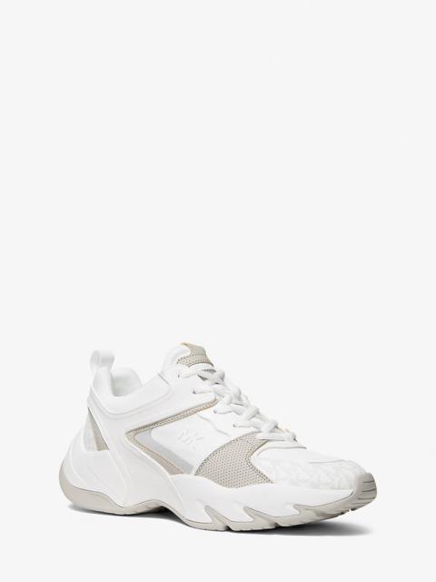 MICHAEL KORS Chase Mixed-Media Trainer