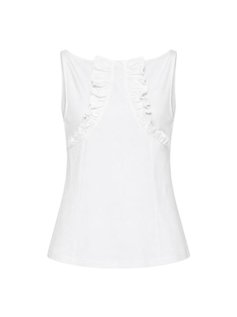 SHUSHU/TONG Ruffle Trim Sleeveless Top