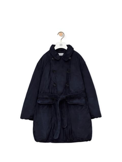 Loewe Padded coat in suede