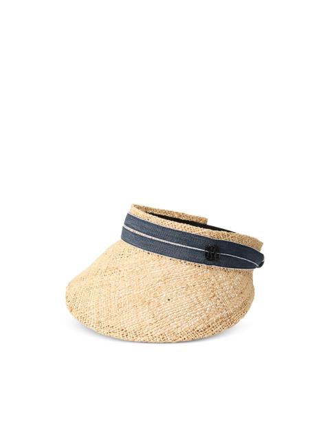 MAISON MICHEL Pat ribbon visor