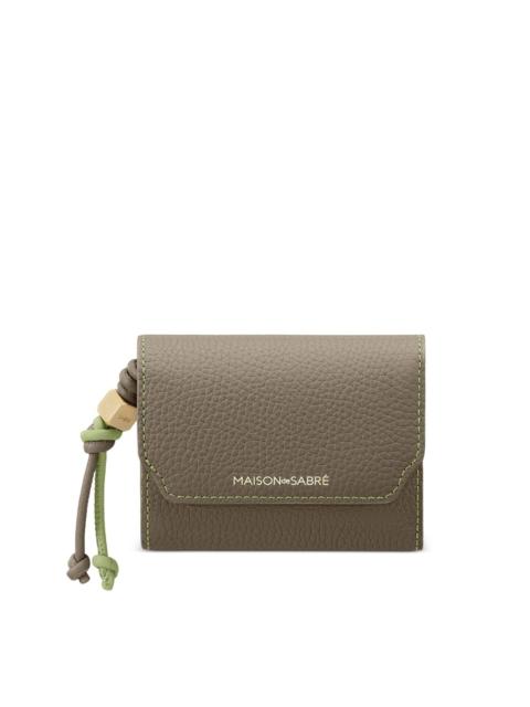 MAISON de SABRÉ pebbled leather trifold wallet