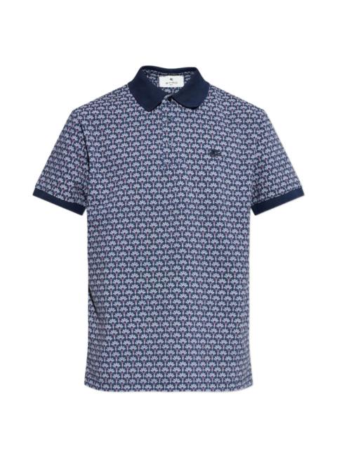 Etro floral-print polo shirt
