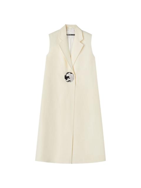コート Jil Sander Ivory Viscose Blend Sleeveless Overcoat Jil Sander IVORY SLEEVELESS OVERCOAT | miinto | REVERSIBLE