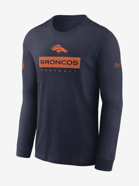 Denver Broncos Sideline Team Issue Nike Men's Dri-FIT NFL Long-Sleeve T-Shirt