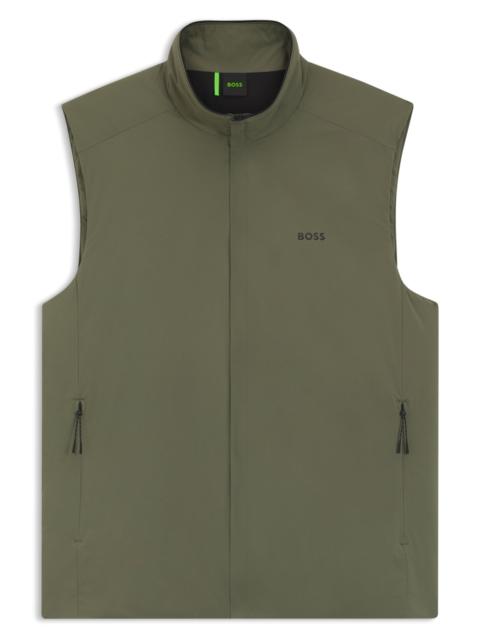 BOSS LOGO-DETAIL GILET WITH WATER-REPELLENT FINISH