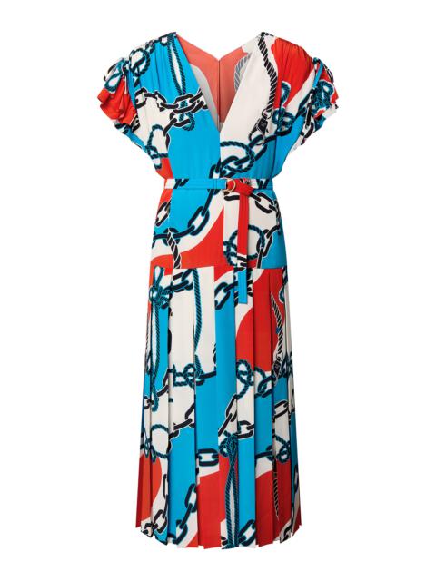 Louis Vuitton Nautical Print Butterfly Sleeve Dress