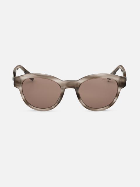 Montblanc Round Sunglasses with Havana-Colored Acetate Frame