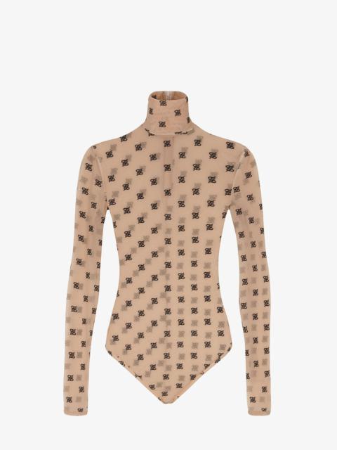 FENDI Beige tulle bodysuit