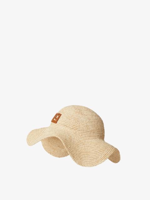 FENDI Hat Natural raffia hat