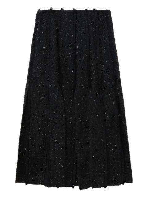 Simone Rocha pleated metallic-details midi skirt