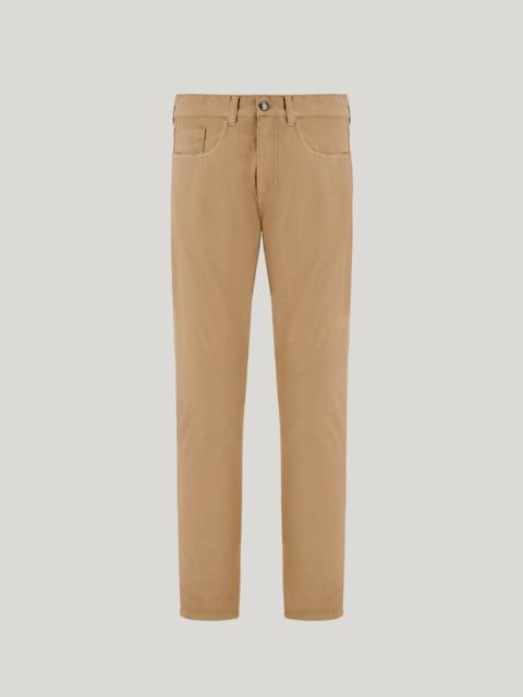 Canali DUNE FIVE POCKET REGULAR FIT PANTS IN COTTON AND SILK GABARDINE