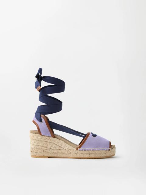 VERSACE Lola Suede Wedge Sandals 65 mm