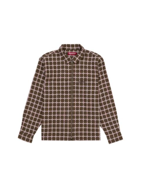 Supreme Supreme Metallic Plaid Zip Up Shirt Multicolor