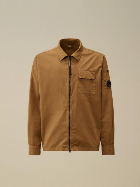 Organic Gabardine Zipped Overshirt