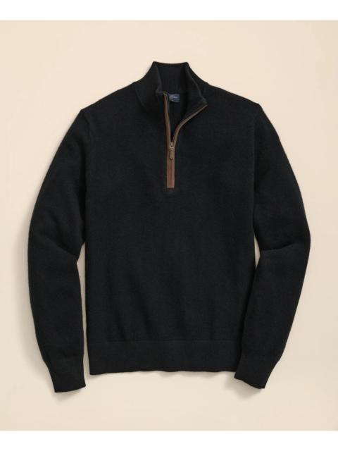 Brooks Brothers 3-Ply Cashmere Quarter-Zip Sweater