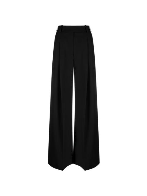 ALEXANDRE VAUTHIER pleated wide-leg wool trousers
