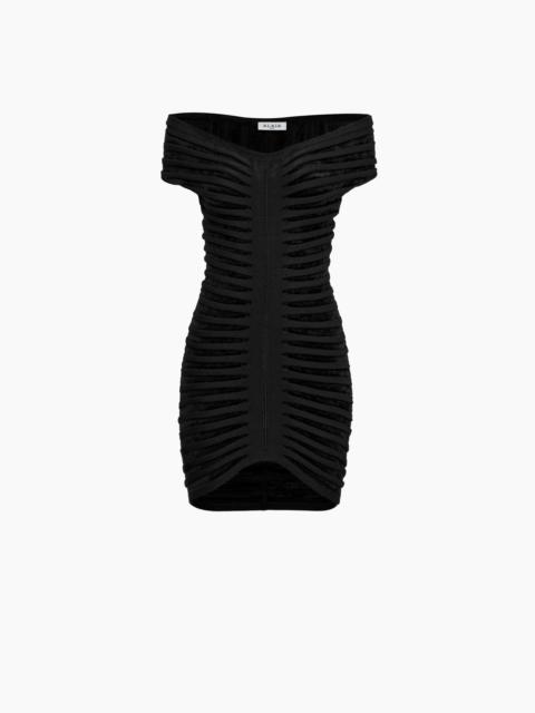 Alaïa OFF-SHOULDER VELVET DRESS