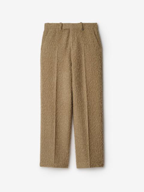 Linen Wool Blend Tailored Trousers