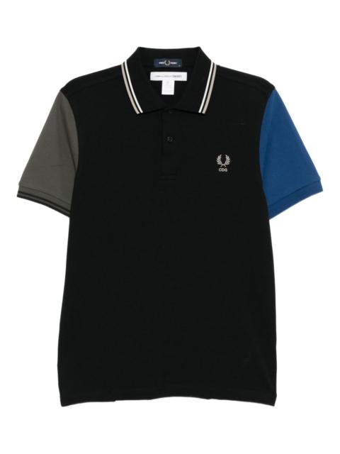 Comme des Garçons SHIRT x Fred Perry colour-block short-sleeve polo shirt