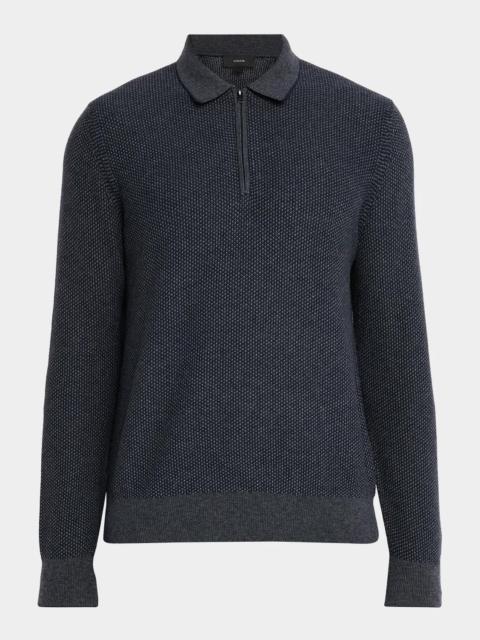 Vince Men's Jacquard Quarter-Zip Polo Sweater