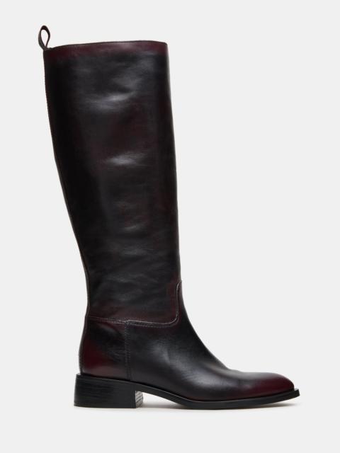STEVE MADDEN REMINGTON DARK CHERRY LEATHER