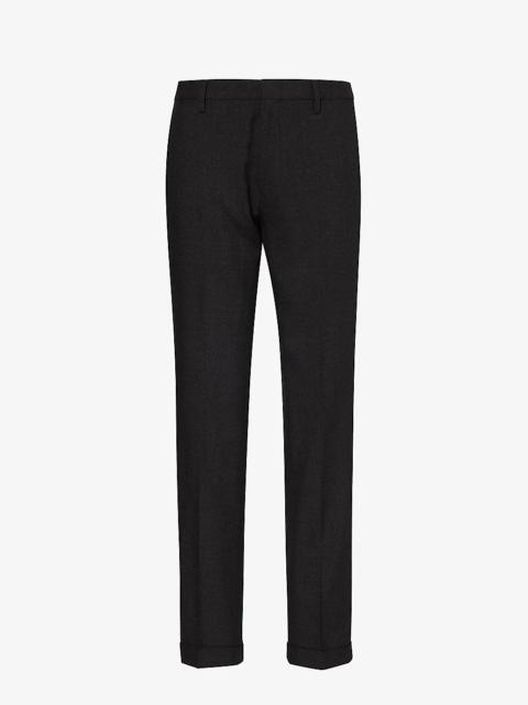 Paul Smith Brand-tab slim-fit straight-leg stretch-cotton trousers