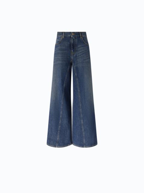 PINKO FLARED JEANS WITH SUPER WIDE LEG