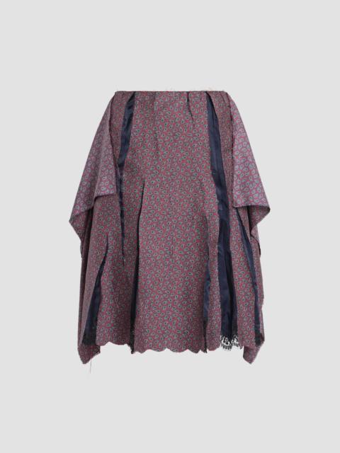 Maison Margiela Women's Fusion Printed Draped Midi Skirt - Damask