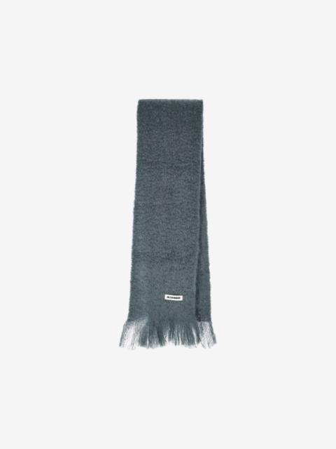 Jil Sander fringed brushed-finish scarf