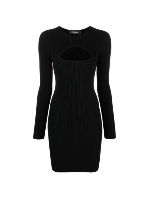 DSQUARED2 cut-out detail long-sleeve minidress