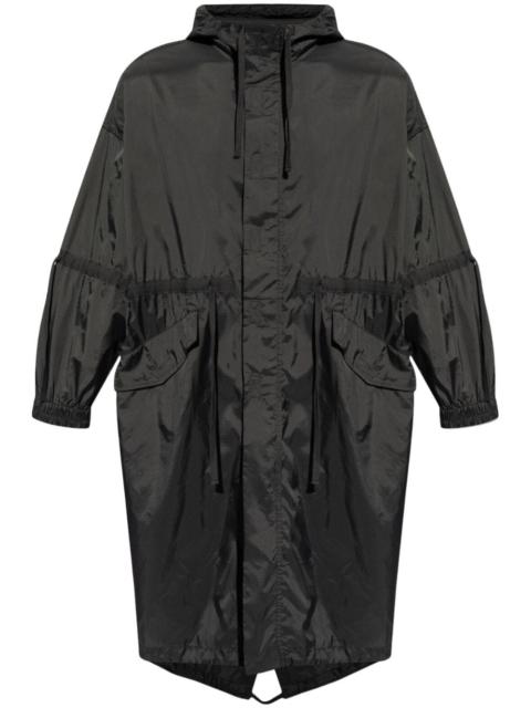 Étude logo-print ripstop parka coat