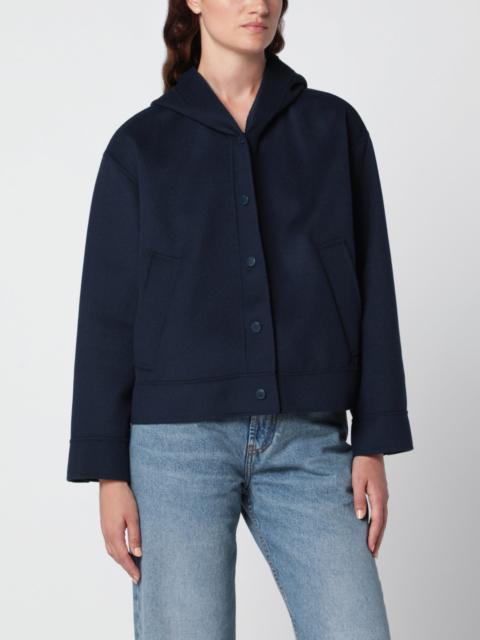 WEEKEND Max Mara Blue wool hooded jacket