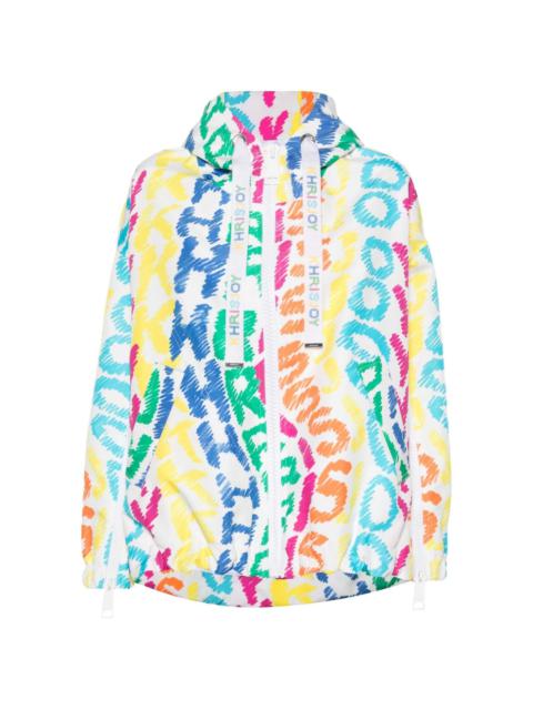 Khris doodle-print windbreaker