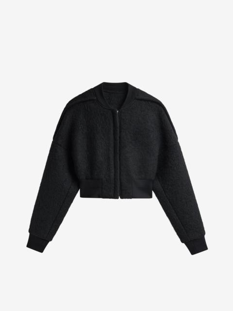 The Frankie Shop Dimaro Wool Cropped Bomber Jacket - Black