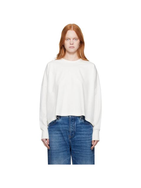 Studio Nicholson White Loop Long Sleeve T-shirt