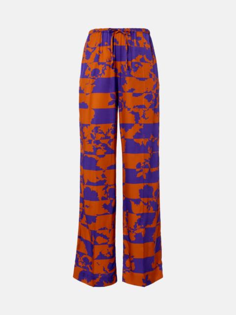 Dries Van Noten Printed wide-leg pants