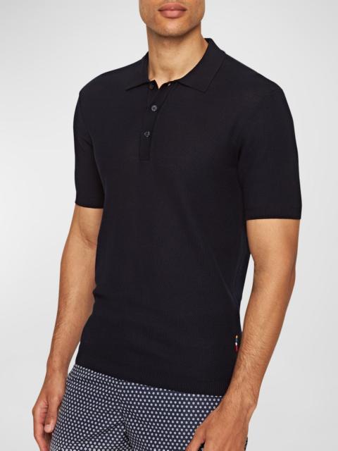 ORLEBAR BROWN Men's Maranon Mercerized Waffle Stitch Polo Shirt