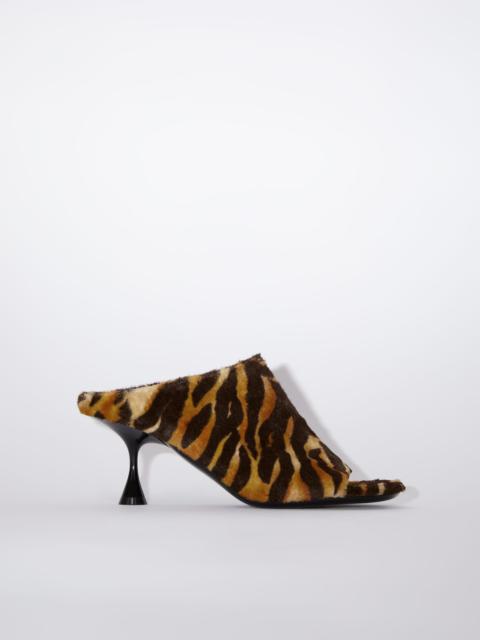 Acne Studios Tiger print mules - Multi beige