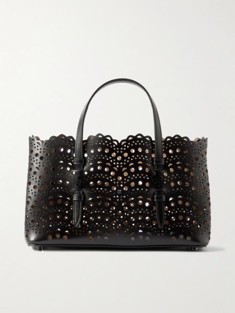 Alaïa Mena 25 E/w Medium Laser-cut Leather Tote