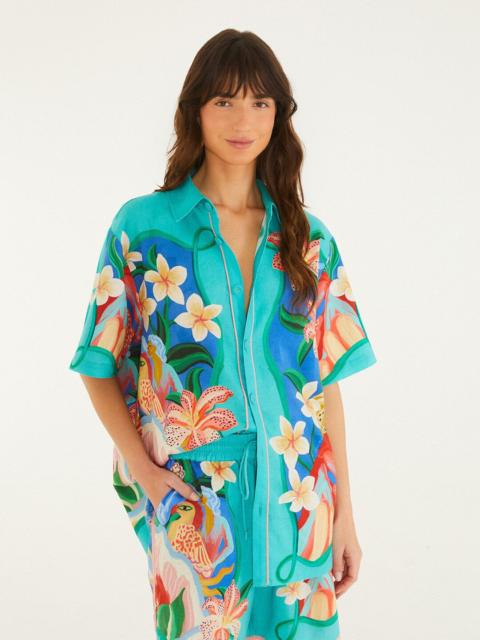 FARM RIO Multicolor Garden Of Life Scarf Lenzing Ecovero Euroflax Shorts