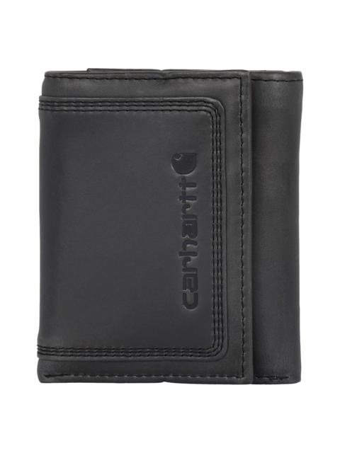 Carhartt Leather Triple-Stitched Trifold Wallet