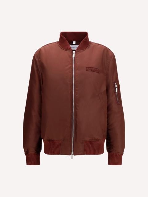 Off-White Embroidered logo nylon Bomber Jacket