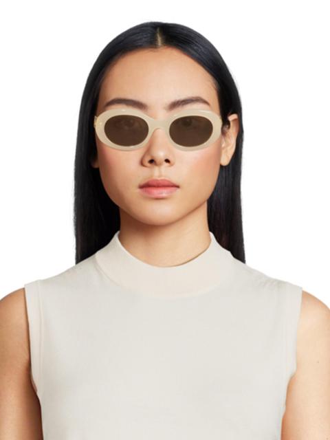 CELINE Women's Triomphe 52MM Oval Sunglasses - Flax Brown