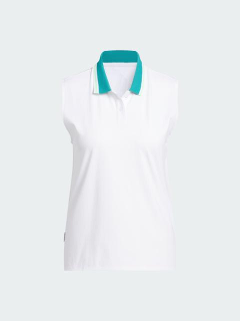 adidas Beyond The Course Twistknit Sleeveless Polo Shirt