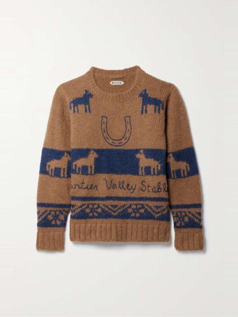 BODE Brodie jacquard-knit alpaca-blend sweater