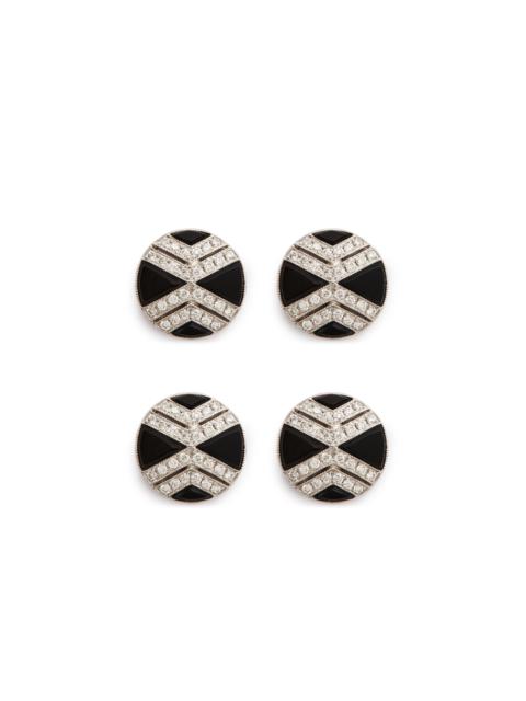 DIAMOND ONYX ROUND STUDS