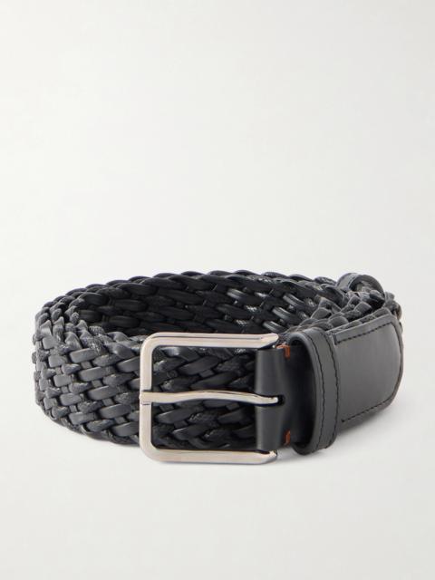 Loro Piana 3cm Braided Leather and Cord Belt