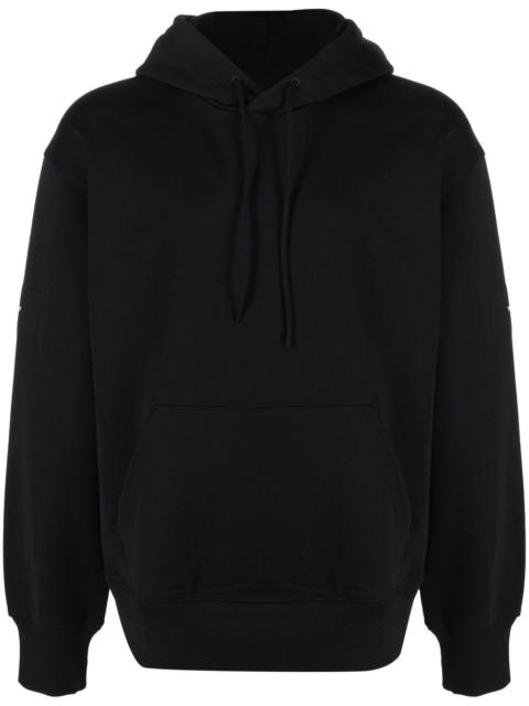 drop-shoulder drawstring hoodie